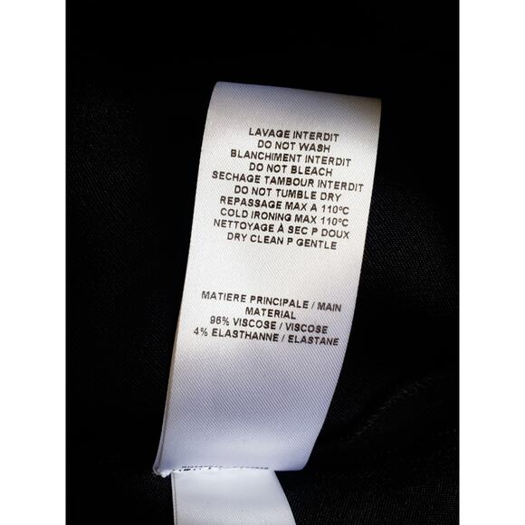 See By Chloe Crepe Studded Black Midi Dress Size 42 (US Size 6) - Picture 7 of 8